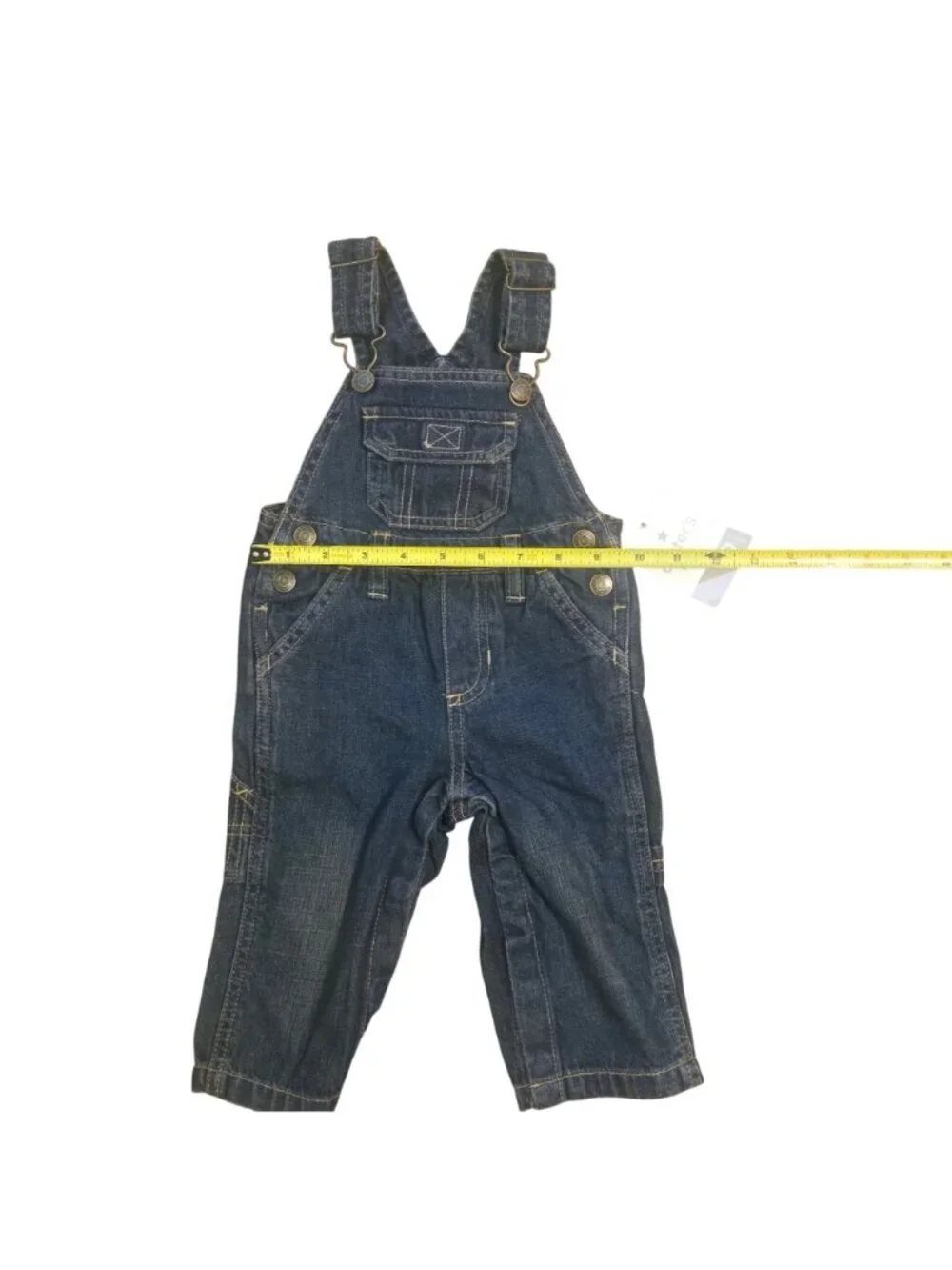 Carters Baby Denim Overalls 9 Months Adjustable Straps Front Back Pockets NWT